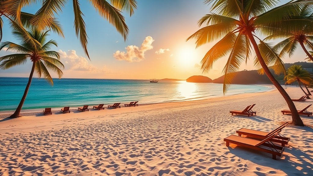 beautiful beach destination paradise