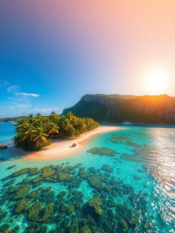 beautiful tropical island getaway