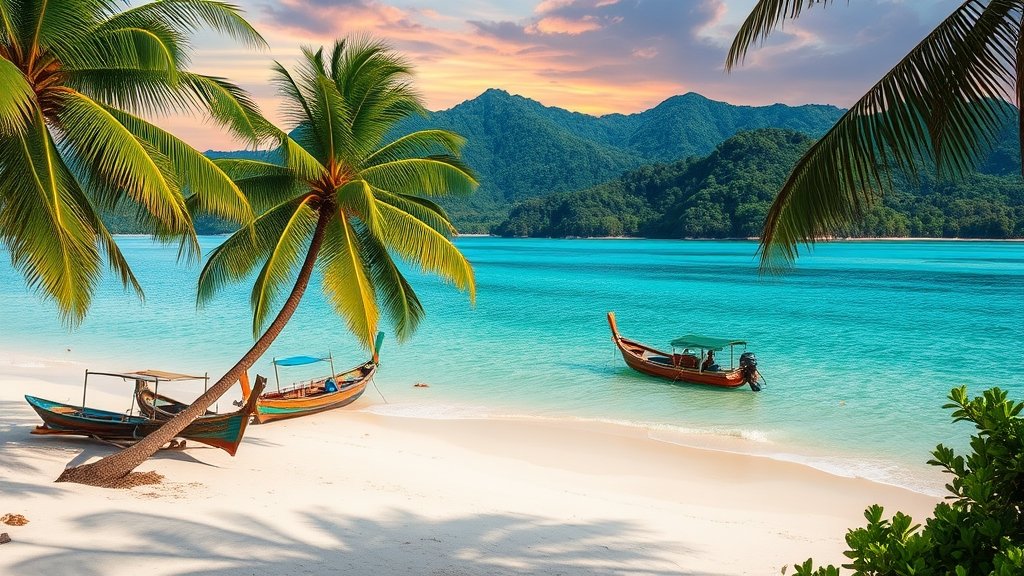 beautiful tropical island getaway