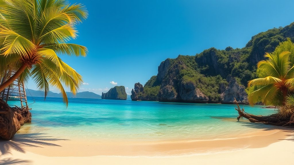 beautiful tropical paradise escape
