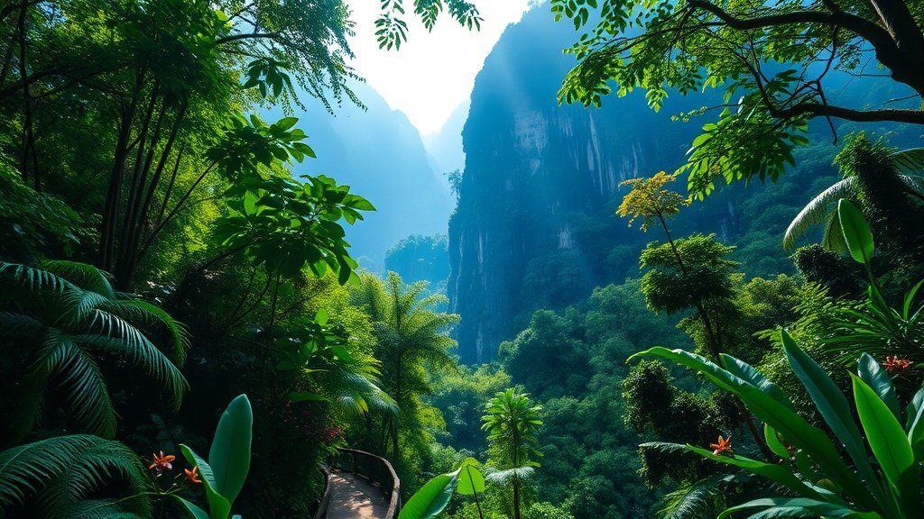 biodiversity rich rainforest park