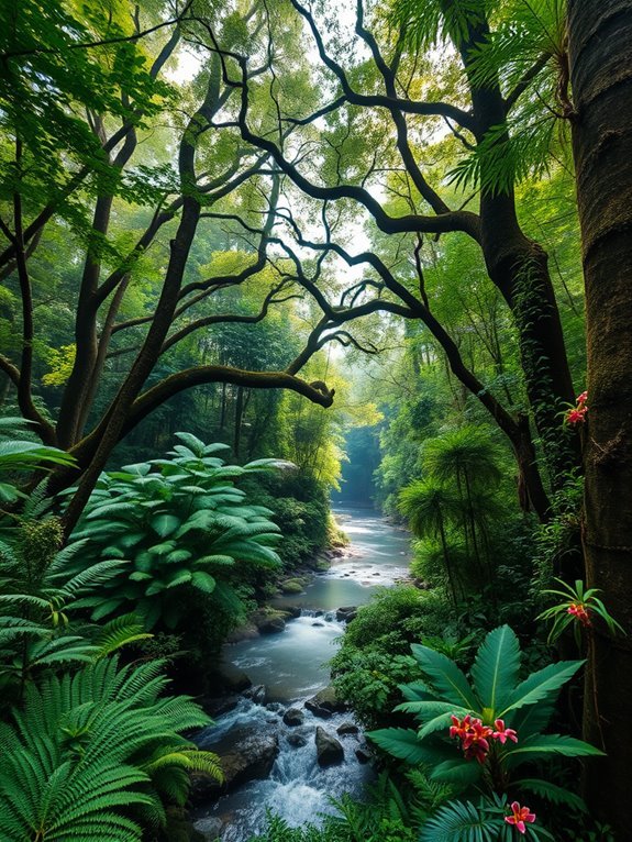 biodiversity rich tropical rainforest