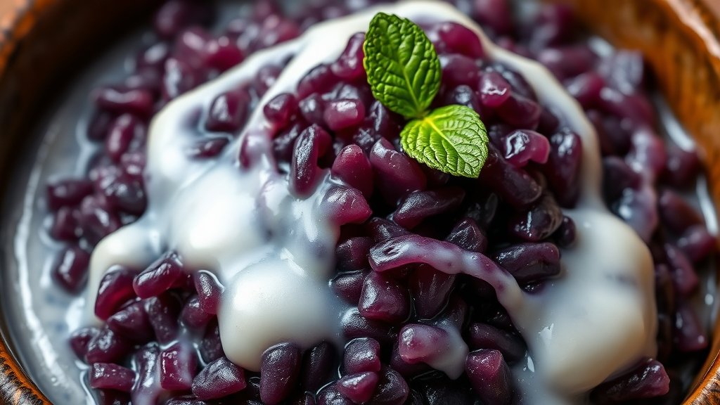 black sticky rice dessert