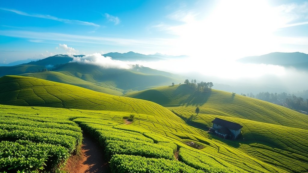 breathtaking mountain tea plantation