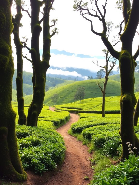breathtaking mountainous tea plantations