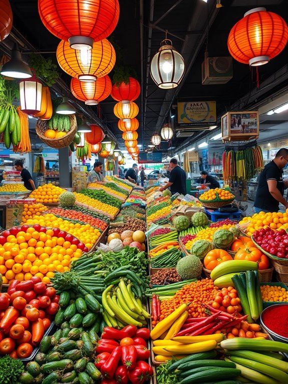 bustling kuala lumpur marketplace