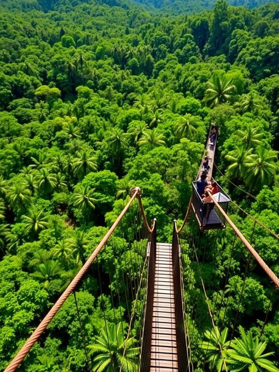 canopy walk in borneo