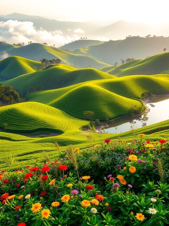 cool mountain tea plantations