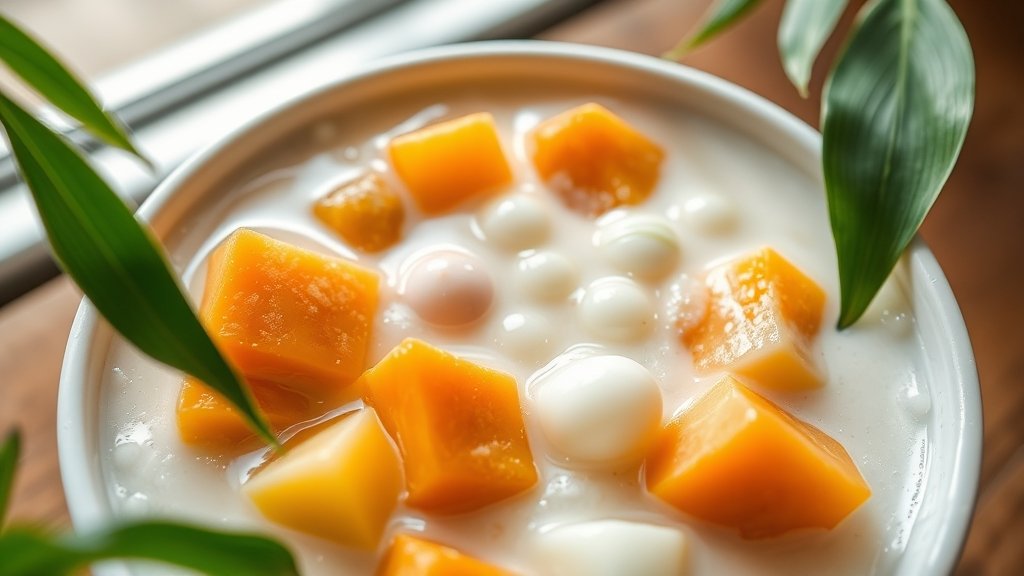 delicious coconut dessert soup