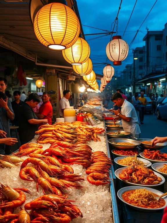 delicious seafood street food