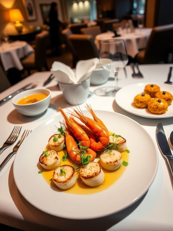 exquisite seafood dining experience