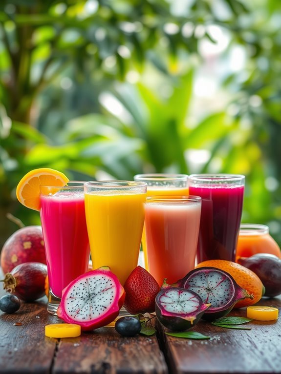 freshly squeezed fruit beverages