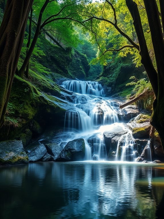 jeriau waterfall scenic location