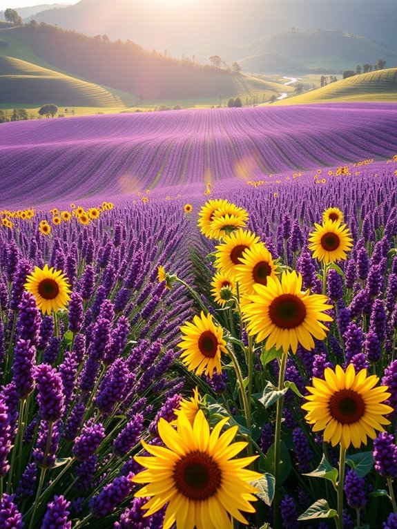 lavender fields in tanah