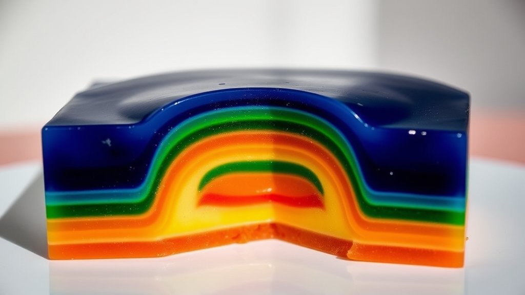 layered colorful rice cake