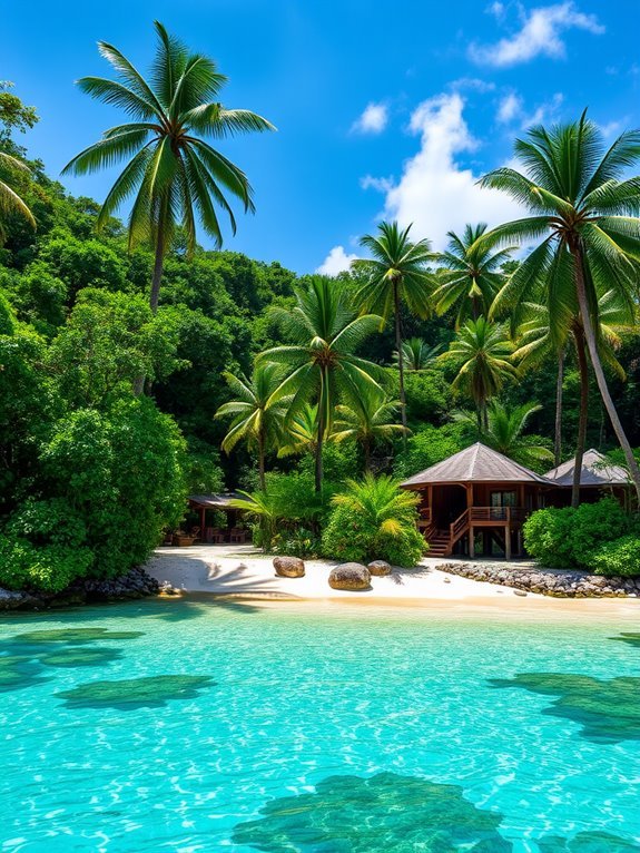luxurious tropical island retreat