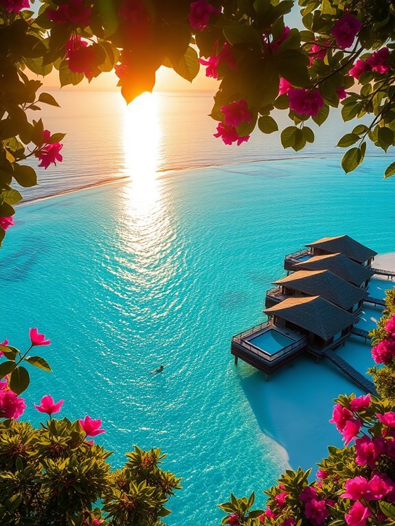 luxury overwater villa resort