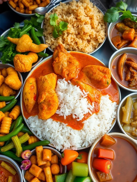 malaysian mixed rice dish