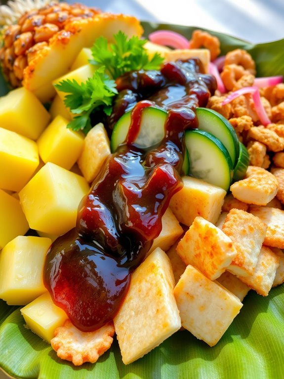 mixed fruit salad dish