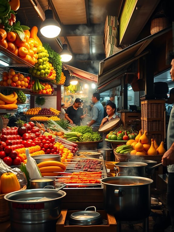 night market in town