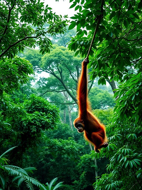 orangutan encounter in sepilok