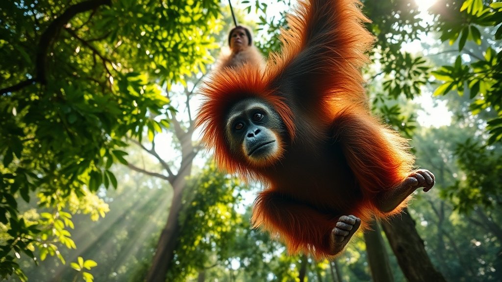 orangutans at semenggoh reserve