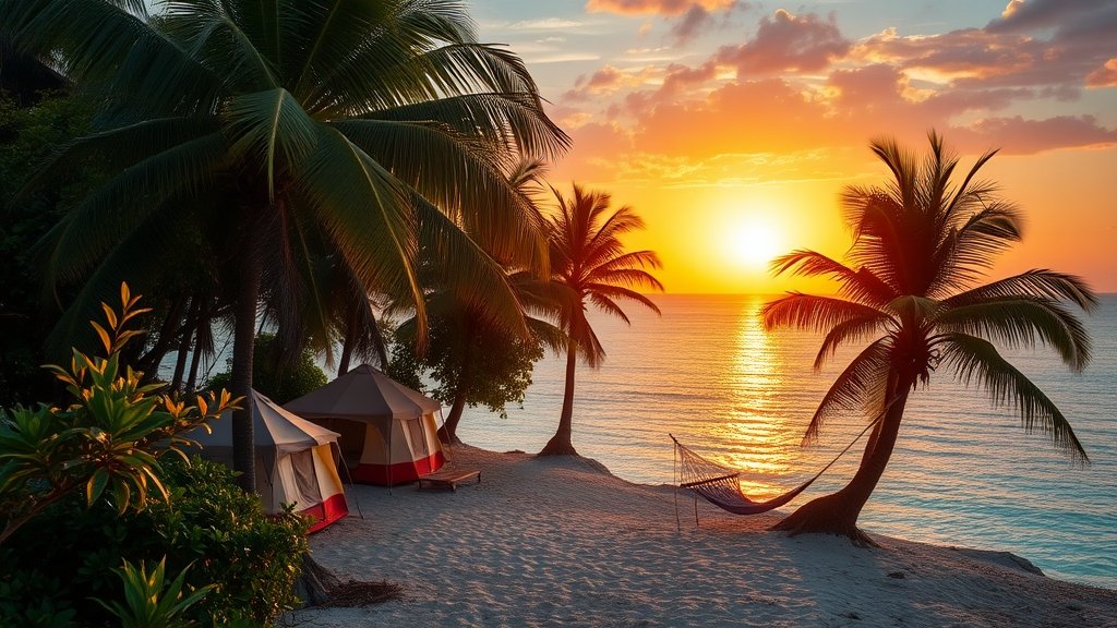 peaceful camping in nature