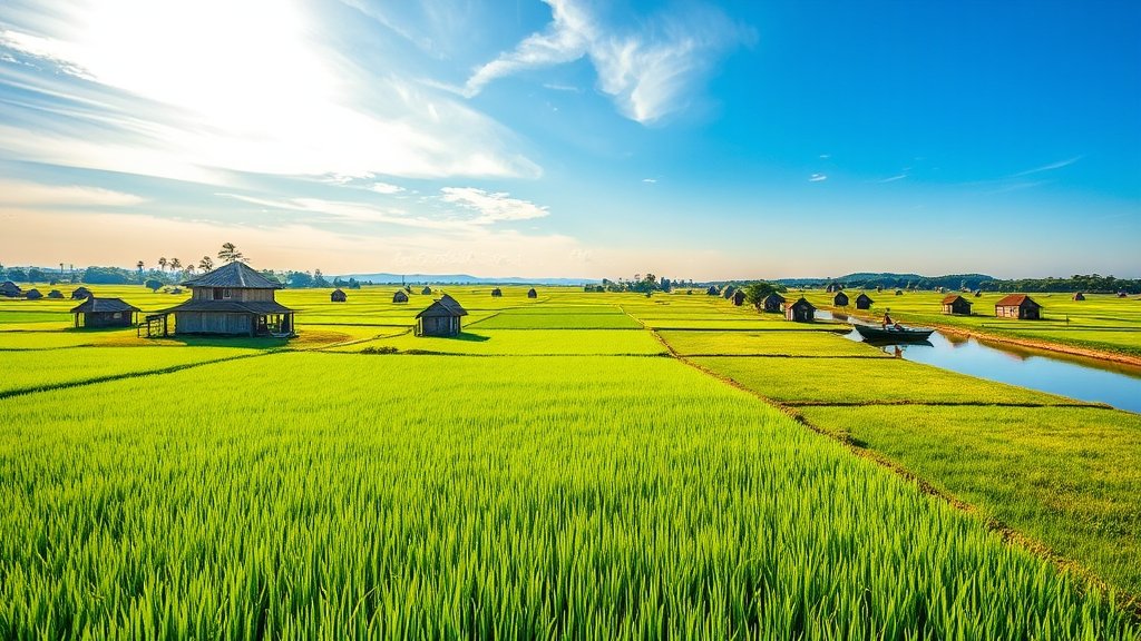 rice farming coastal town