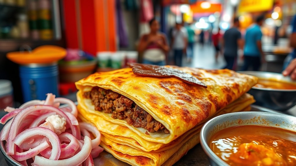 savory stuffed pancake dish