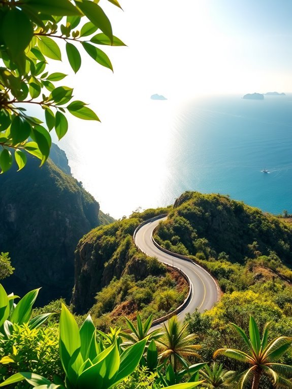 scenic coastal road trip