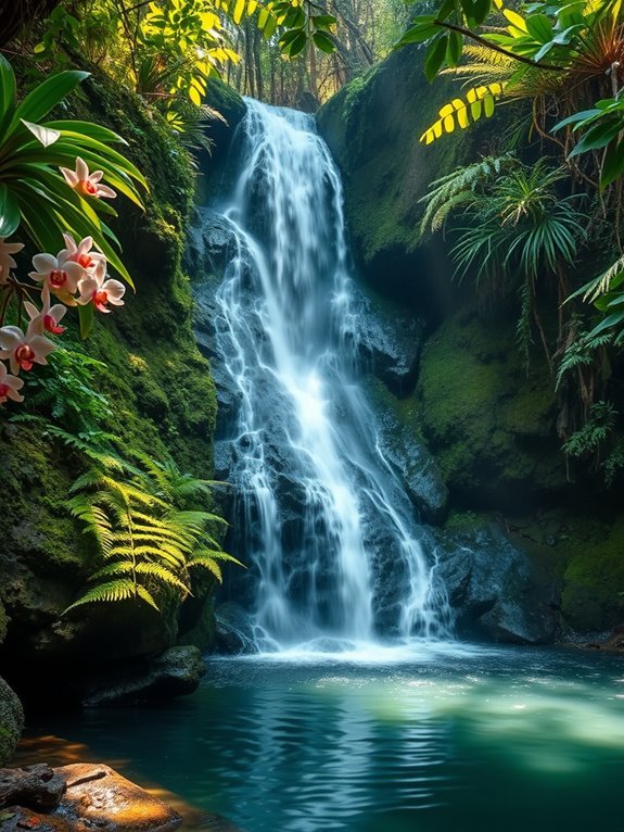 secret waterfalls in sekayu