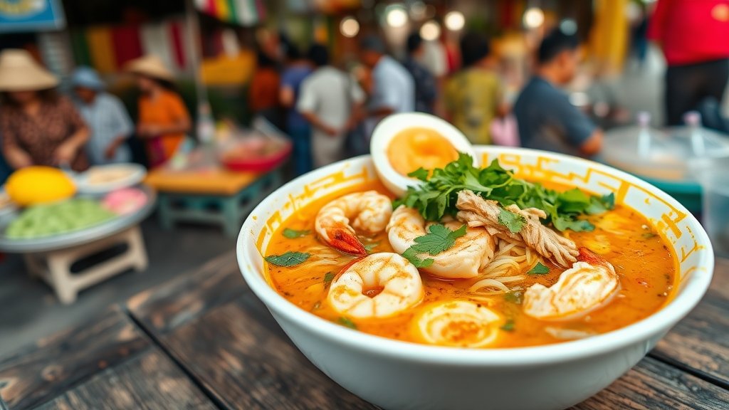 spicy coconut noodle soup