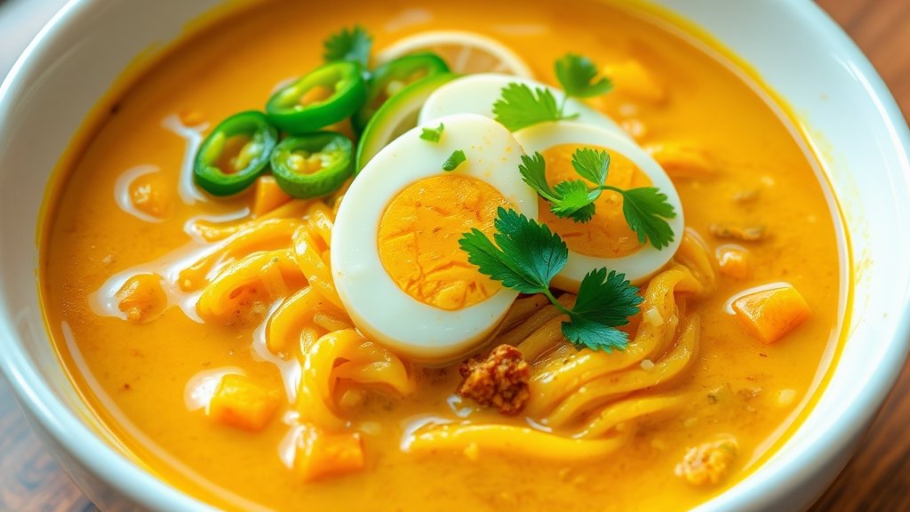 spicy noodle soup dish