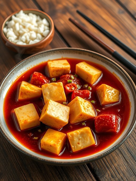 spicy sichuan tofu dish