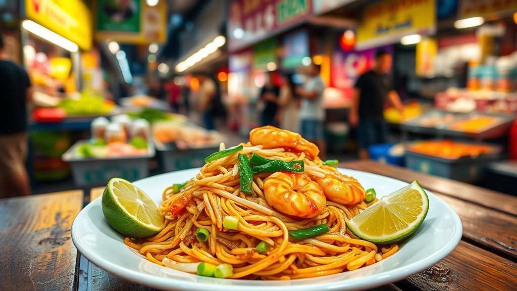 spicy stir fried noodle dish