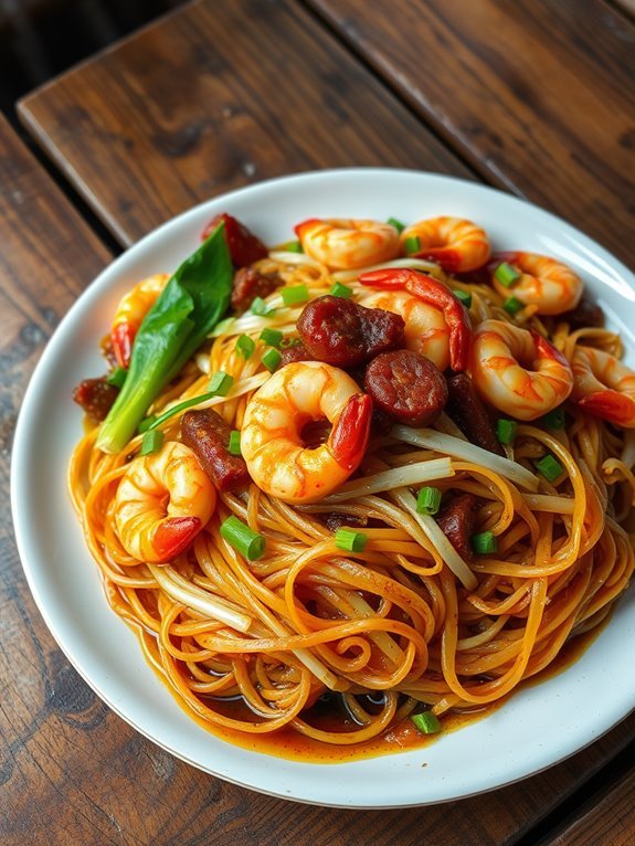 stir fried flat rice noodles