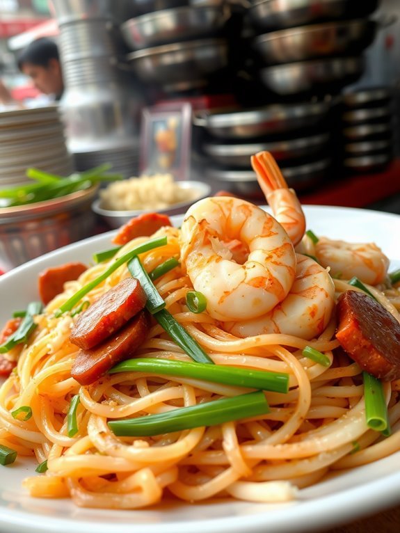 stir fried flat rice noodles