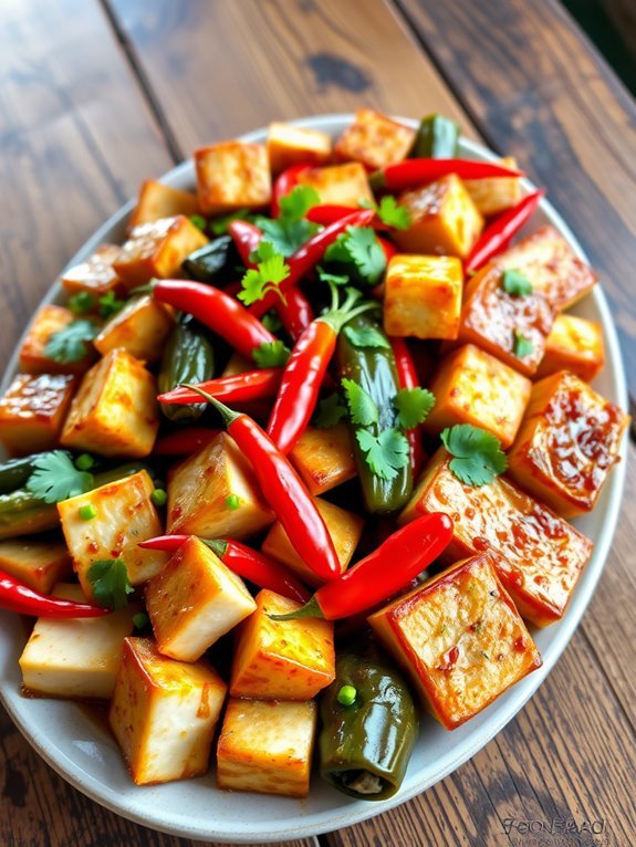 stuffed tofu soup dish