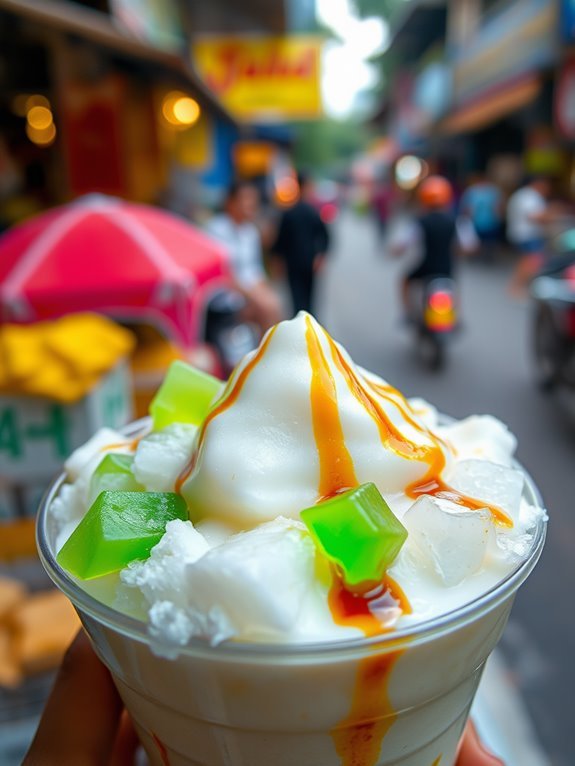 sweet coconut noodle dessert