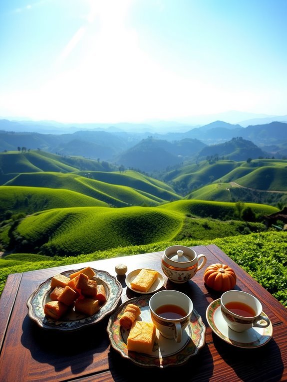 tea serenity hills nature