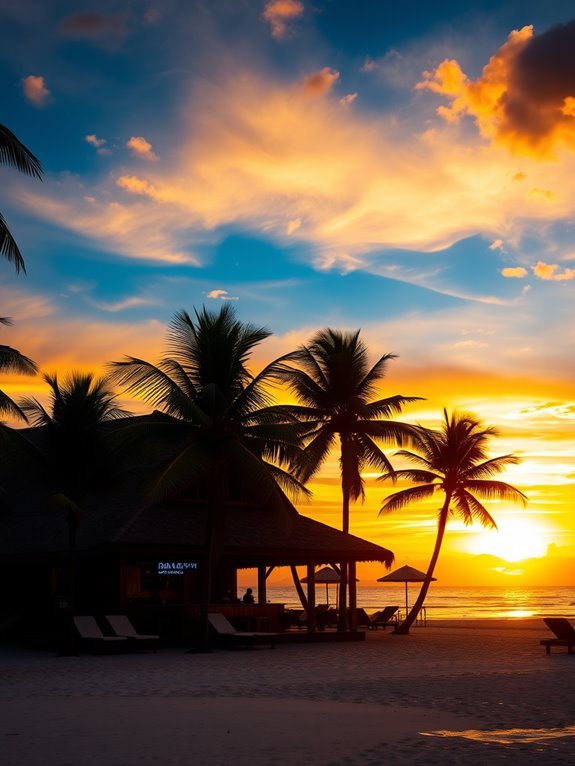 tropical beach bar experience