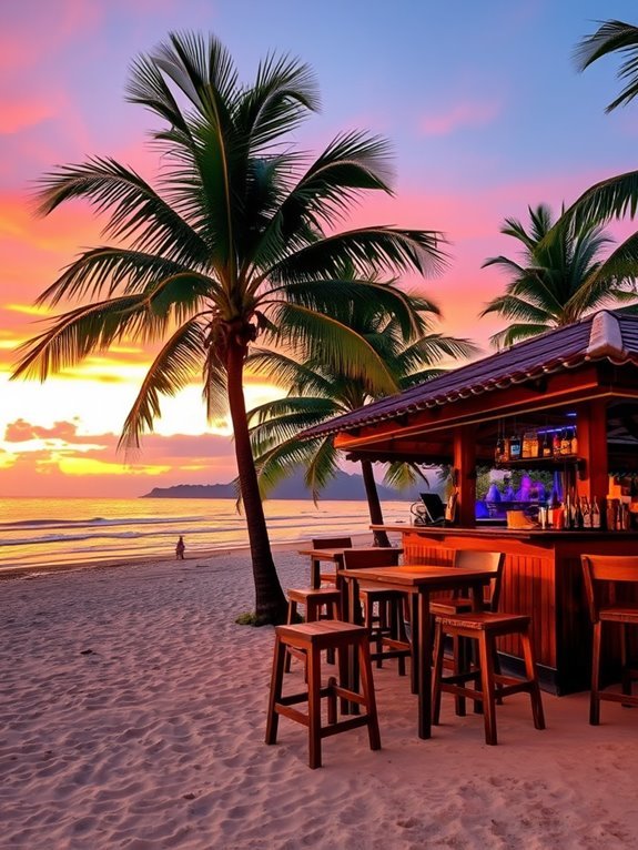 tropical beachside bar atmosphere