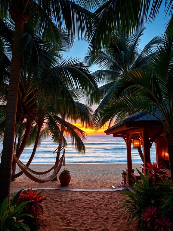 tropical beachside dining experience