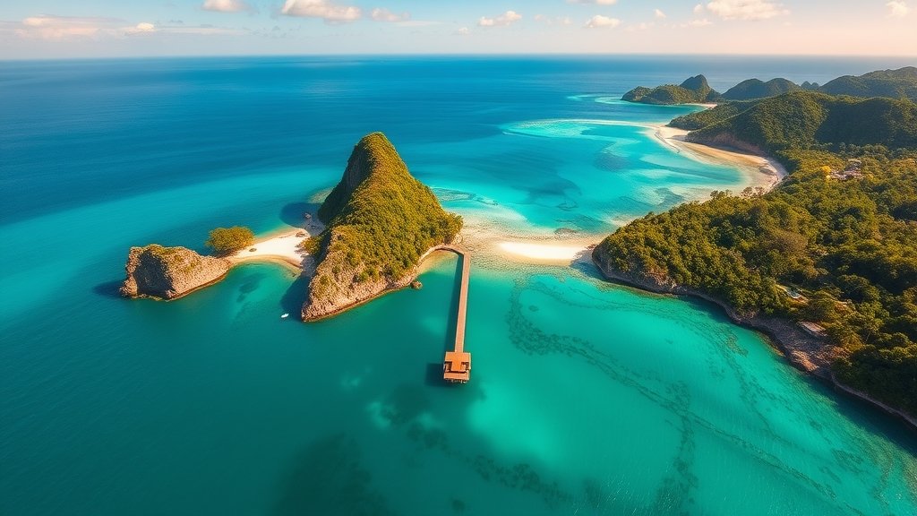 tropical paradise island getaway