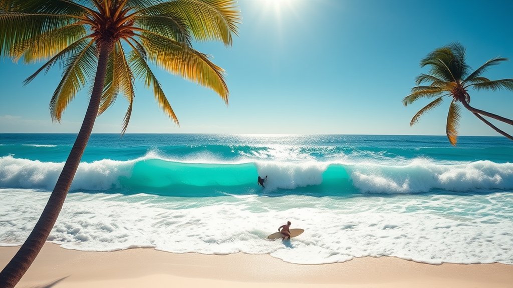 tropical paradise with beaches