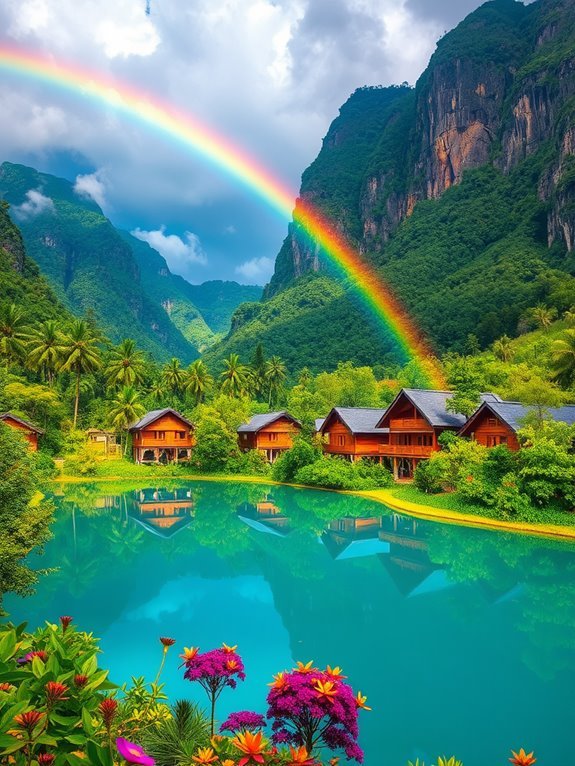 vibrant floral paradise retreat