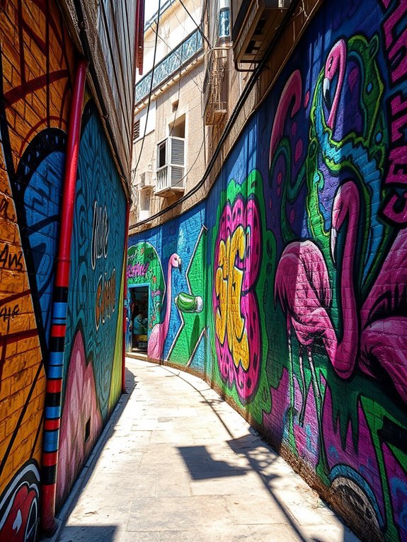 vibrant urban artistic expressions